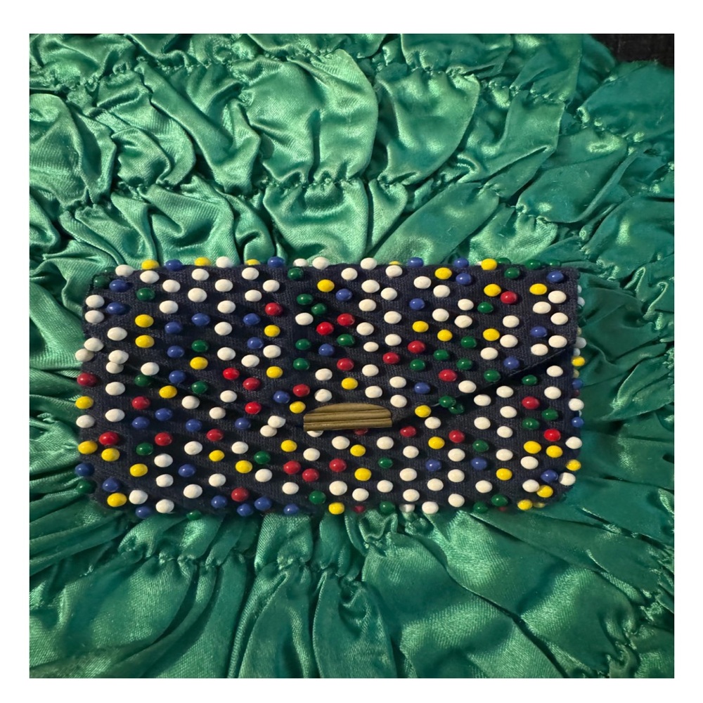 vintage candy dot bubble bead purse with matching coin purse - Picture 8 of 10